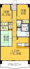 サントノーレ高松中央弐番館の間取り画像