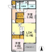 DーROOM七曲Ⅰの間取り画像