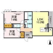 DーROOM七曲Ⅰの間取り画像