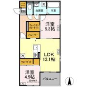 DーROOM七曲Ⅰの間取り画像