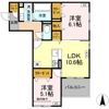 DーROOM七曲Ⅱの間取り画像