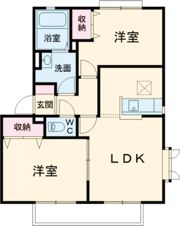ソレジオタウン西川田Cの間取り画像