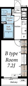 ヴィラ堀之内の間取り画像