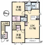 サリアンコート川田の間取り画像