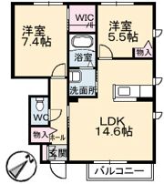 グランドメゾン大門五丁目 A棟の間取り画像
