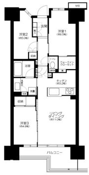 ルネ八王子トレーシアの間取り画像