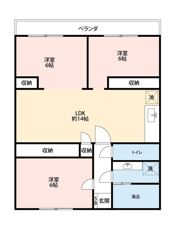 緑と海辺のフロレッタの間取り画像