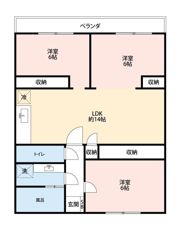 緑と海辺のフロレッタの間取り画像