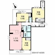 ベレオ西大道の間取り画像