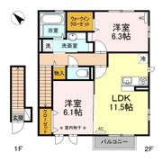 セリーズ メルヴェイユ Bの間取り画像