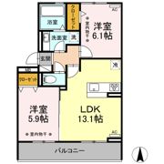 Dーroom新木曽川 Bの間取り画像