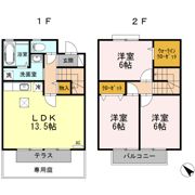 ローズガーデン土器東 A棟の間取り画像