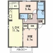 メゾン マグノリア Aの間取り画像