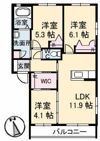 グランマスト1 B棟の間取り画像