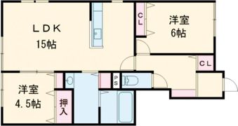 グリーンノートウトナイ北C棟の間取り画像
