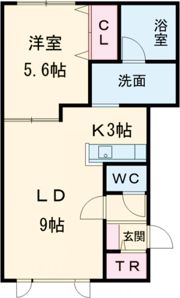 クレア大町Aの間取り画像