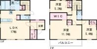 安城市横山町浜畔上 戸建の間取り画像