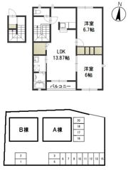 ハピネス Bの間取り画像