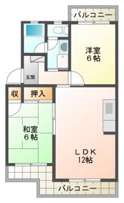 アンソレイエ三ヶ名の間取り画像
