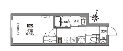 FABRIC中井の間取り画像
