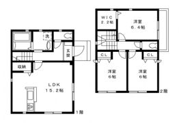 北方戸建貸家 A棟の間取り画像