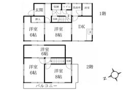 桶川市川田谷戸建の間取り画像