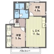 グランシード東城南Dの間取り画像