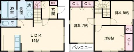 マハロ継の間取り画像