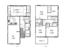 南町貸戸建ての間取り画像