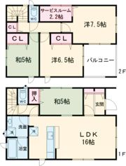 尾上町長田part2戸建の間取り画像