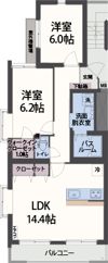 アンソレイエ祇園原の間取り画像