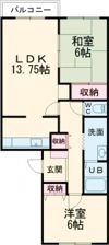 シャルム富岡の間取り画像