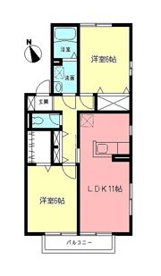 シャルマンコートDの間取り画像