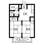 二宮ハイツ B棟の間取り画像