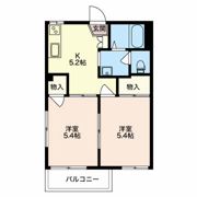 宮ノ脇ハイツBの間取り画像