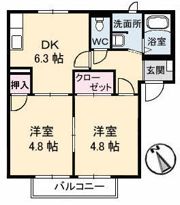 フレグランス B棟の間取り画像