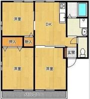 クイーンハイツDの間取り画像