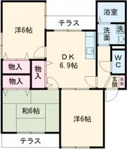エステートピア朱雀の間取り画像