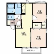 ハートヒルズ中川 Cの間取り画像