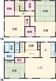 三木町上高岡戸建ての間取り画像