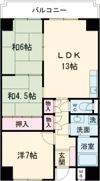 アルコ・ラ・カーサ佃町Ⅱの間取り画像