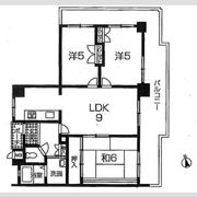 ロワイヤル亀山 401の間取り画像
