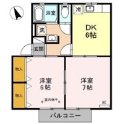 ピースタウン・アイリス Cの間取り画像