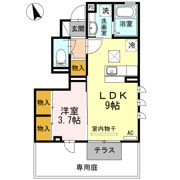 サンライズ御井Ⅱの間取り画像