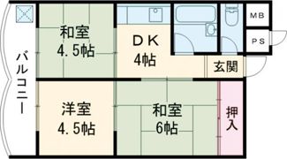 東加古川ハイツの間取り画像