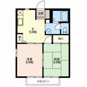 プランドール赤代?Bの間取り画像