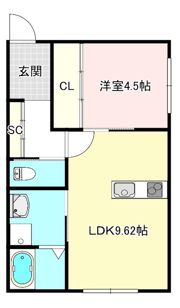 グラシエ土師 サウスの間取り画像