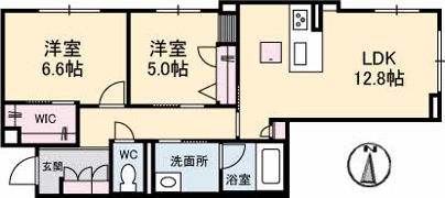ベレオガーデンズ北方の間取り画像