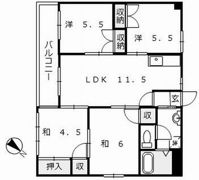 美和ハイツⅢの間取り画像