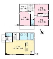 須和田ブライトテラス陽光邸 C棟の間取り画像